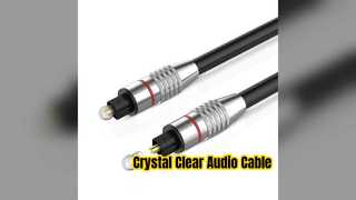 Goldfarbenes Toslink-Kabel, kristallklares Audio