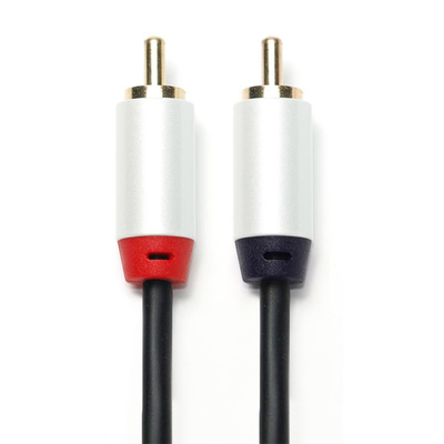 3,5 Millimeter Metalls Shell Golden Connector des Digital-Audiokabel-2/1 weißes überzogenes 1M 2M 3M RCA für Soundbar-Auto-Audio