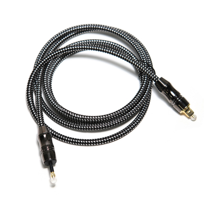 kaufen TOSLINK OD6.0mm Digitales Glasfaser-Audiokabel Schwarzer Zinklegierungs-Kunststoffdraht online manufacture