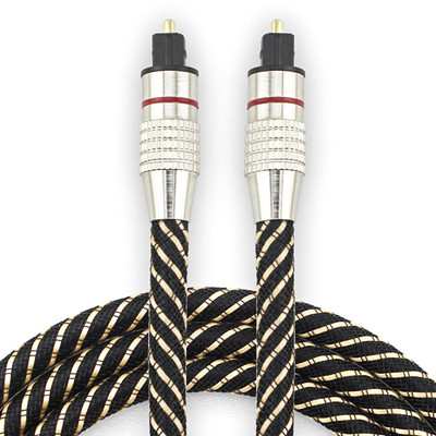 kaufen Toslink Optisches Digitalkabel Nylon Geflochtenes Metallgehäuse Roter Ringstecker HiFi SPDIF 1M - 10M Für SoundBar online manufacture