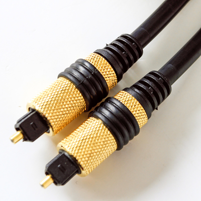 kaufen Toslink Digital Audio-Glasfaserkabel, PVC-beschichtetes goldenes Gehäuse, Metallbuchse, gelb, für Heimkino-CD-TV online manufacture