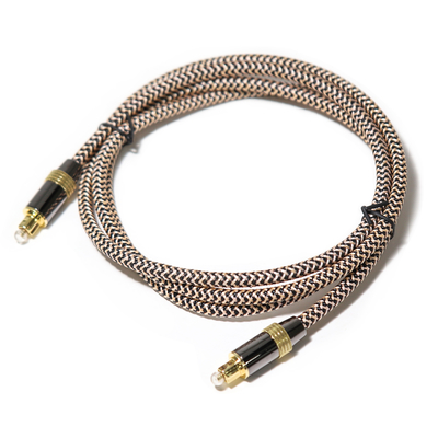 kaufen Toslink Didital Optisches Kabel OD5.0 Goldener 4K-Anschluss, gewebtes Seil, HiFi-Sound für Heimkino-Soundbar online manufacture