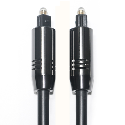 kaufen Toslink Optisches Audiokabel OD5.0 Schwarze Aluminiumlegierung Optische PVC-beschichtete vergoldete Anschlüsse Kostenleistung für Heim-Soundbar online manufacture