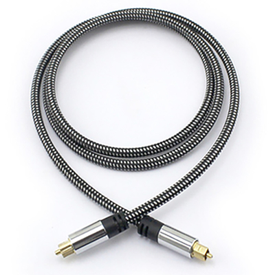 kaufen Digitales optisches Audio-Toslink-Geflechtkabel OD5.0, silberfarbenes Aluminiumgehäuse für Verstärker Soundbar 1,5 m, 3 m, 5 m online manufacture