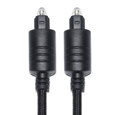 kaufen TOSLINK digitales Audiokabel, schwarz gestricktes Seil, vergoldet, runder Anschluss für DVD-Player, 1 m, 2 m, 3 m online manufacture