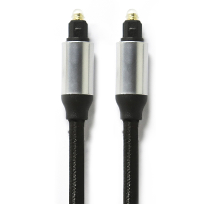 kaufen Toslink Digitales Glasfaserkabel OD4.0 Geflochtenes Kabel Kunststoffbeschichtetes Metallgehäuse Rundstecker für Soundbar CD-Player online manufacture