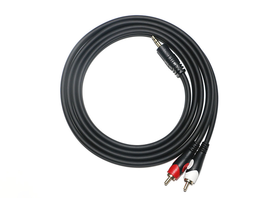 kaufen Doppeltes Audio-Kabel des Kopf-2rca, Fernsehen DVD Digital 3,5 Millimeter Audio-Kabel- online manufacture