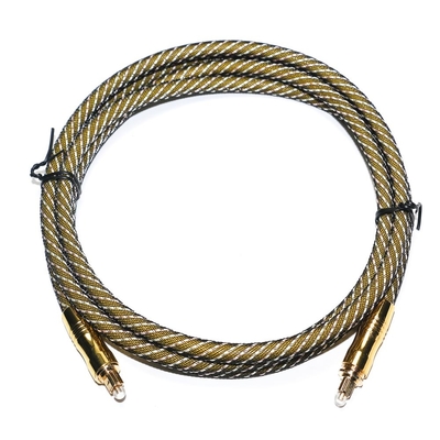 TOSLINK Optisches Audiokabel OD 7.0 Nylon geflochtenes Netz 4K vergoldete Anschlüsse HiFi-Sound für Subwoofer-Verstärker Audiophile
