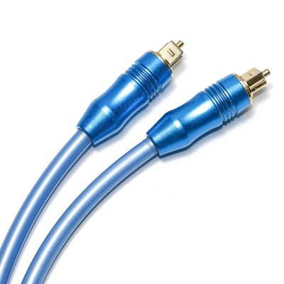 Überzog optisches Audio- Blau Toslink Digital Kabel-OD5.0 Aluminium-Shell For Amplifier Soundbar 1.5M 3M 5M