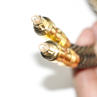 TOSLINK OD7.0 Gewebtes Seil, vergoldete Anschlüsse, digitales Kabel, hohe Auflösung, für audiophilen Verstärker, TV, 1,8 m, 3 m, 5 m
