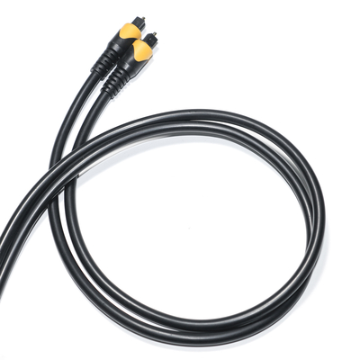 Gelbes und schwarzes Toslink-Digitalkabel OD4.0 LSZH PVC-beschichtetes Gold Ject für Home-Player-CD-Soundbar