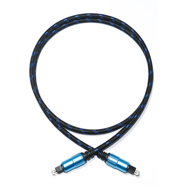 TOSLINK Optisches Audio-Digitalkabel, beschichtetes rundes Ject-Strickseil, Hifi-Sound für Heimkino, 1,8 m, 2 m