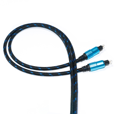 TOSLINK Optisches Audio-Digitalkabel, beschichtetes rundes Ject-Strickseil, Hifi-Sound für Heimkino, 1,8 m, 2 m