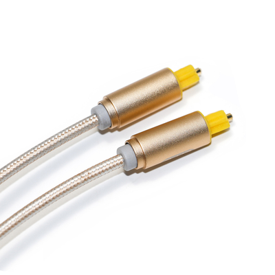 OD4.0 geflochtenes Toslink-Digitalkabel Kunststoffgehäuse-Anschluss für Soundbar 1,8 m, 2,4 m, 3 m