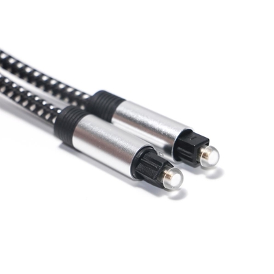 Toslink Optical Audio Digital Cable SPDIF Cable Knitted Rope Plated Shell Port für Heimkino-CD-Player Soundbar