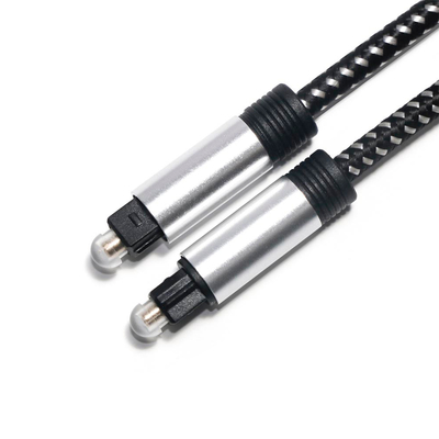 Toslink Optical Audio Digital Cable SPDIF Cable Knitted Rope Plated Shell Port für Heimkino-CD-Player Soundbar