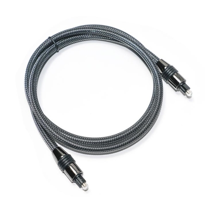 Factory Outlet Brandneues Toslink Audio Digitalkabel Nylon geflochten OD4.0 Metallgehäuse vergoldeter Stecker