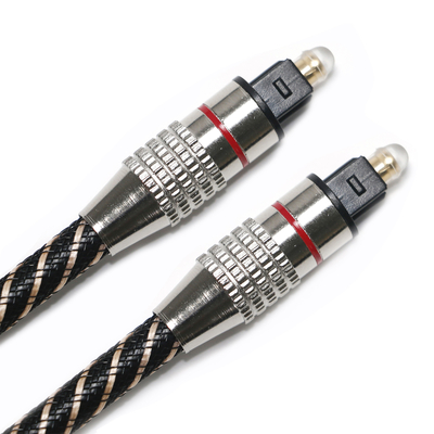 Red&Toslink Digitales Audiokabel, Nylon, geflochten, strukturiertes Seil, OD4.0, metallbeschichteter Stecker, 1,2 m, 1,5 m, 2 m, 3 m