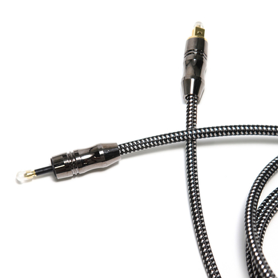 Digitales geflochtenes optisches TOSLINK-Audiokabel, beschichteter 4K-Metallanschluss für Theater-Soundbar
