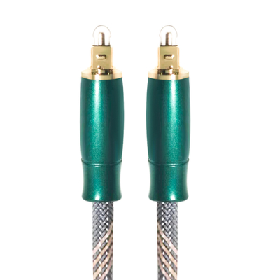 Toslink Optisches Digitalkabel, gestricktes Seil, vergoldet, 4 K, Connecotr, hohe Klangqualität, HiFi, 1,2 m, 2 m für Verstärker