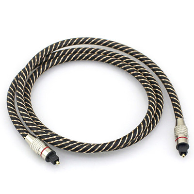 Toslink Optisches Digitalkabel Nylon Geflochtenes Metallgehäuse Roter Ringstecker HiFi SPDIF 1M - 10M Für SoundBar