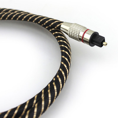 Toslink Optisches Digitalkabel Nylon Geflochtenes Metallgehäuse Roter Ringstecker HiFi SPDIF 1M - 10M Für SoundBar