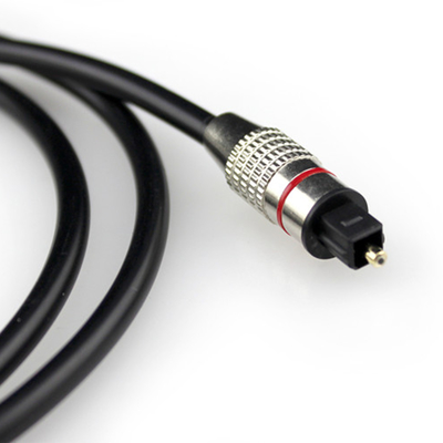 TOSLINK Digitales optisches Audiokabel, vergoldetes Metallgehäuse, goldener Stecker für Heimkino-CD-Player 1M/2M/3M