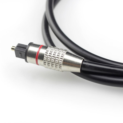 TOSLINK Digitales optisches Audiokabel, vergoldetes Metallgehäuse, goldener Stecker für Heimkino-CD-Player 1M/2M/3M