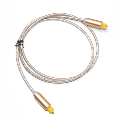Toslink-Strickseil mit plattierter mattierter Metallhülle OD4.0-Stecker für Autolautsprecher-Digitalkabel-Soundbar