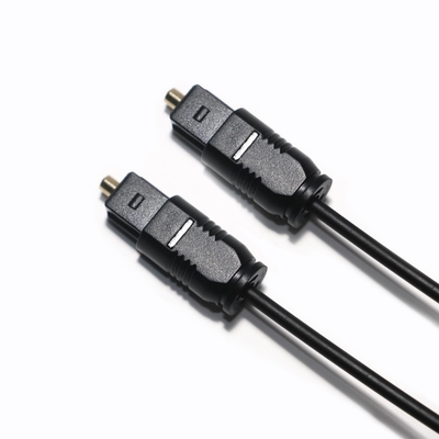 Factory Outlet Toslink Optic Audiokabel PMMA Schwarz PVC mit Staubkappe extra dünn für Soundbar