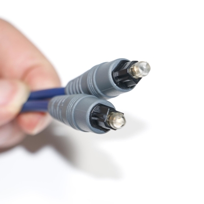Toslink Audio-Glasfaserkabel, blauer SPDIF-Kunststoff, quadratischer Sockel, 1,0 mm, PMMA, 1 m, 2 m, für TV-CD-Player