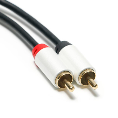 3,5 Millimeter Metalls Shell Golden Connector des Digital-Audiokabel-2/1 weißes überzogenes 1M 2M 3M RCA für Soundbar-Auto-Audio