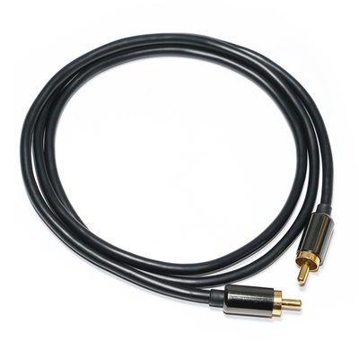 Cinch-Digital-Audiokabel, 3,5 mm Ausgang, 1/1, doppelte männliche Platte, Metall, schwarz, PVC, Aluminiumlegierung, 1,2 m, für Soundbar, Auto-Audio
