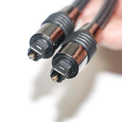 Toslink schwarzes geflochtenes Nylon-Metallgehäuse OD6.0 für den Ausgang des digitalen Lautsprecher-TV-Kabels 1,2 m