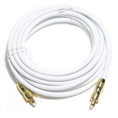 Toslink Digital Audio-Glasfaserkabel OD5.0, gestricktes Seil, vergoldete Schale, 1,2 m, für audiophile Outdoor-Speake