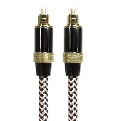 Toslink Didital Optisches Kabel OD5.0 Goldener 4K-Anschluss, gewebtes Seil, HiFi-Sound für Heimkino-Soundbar