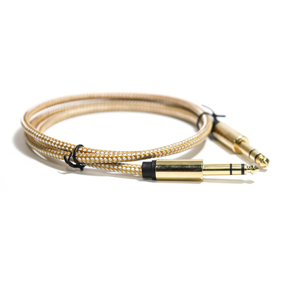 Guita String Cinch-Audiokabel 6,35 mm, gestricktes Seil, feine Metallschnittstelle, 0,8 m