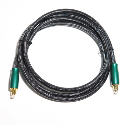 Factory Outlet Digital Optisches Audiokabel Olivgrünes Metallgehäuse mit gewebtem Netz 0,8 m 1,2 m