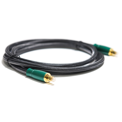 Factory Outlet Digital Optisches Audiokabel Olivgrünes Metallgehäuse mit gewebtem Netz 0,8 m 1,2 m