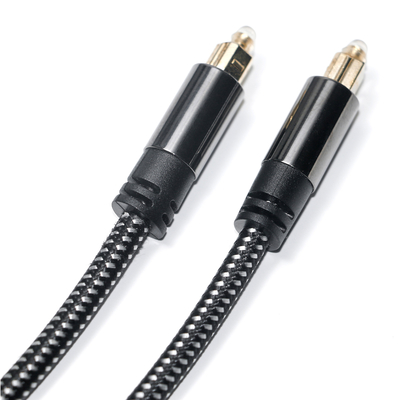 Factory Outlet Brand New Toslink Digital Optical Audio Cable SPDIF Woven Net Plated Gold Verstärkerkabel für Subwoofer
