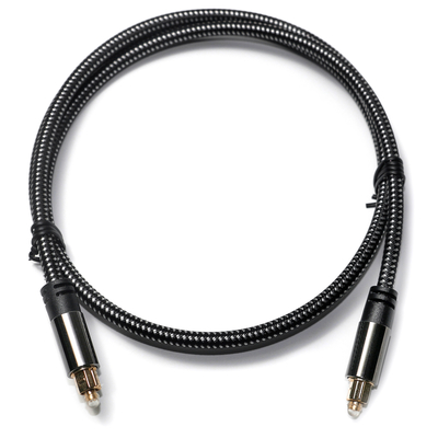 Factory Outlet Brand New Toslink Digital Optical Audio Cable SPDIF Woven Net Plated Gold Verstärkerkabel für Subwoofer