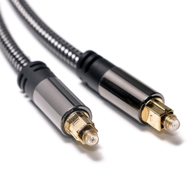 Factory Outlet Brand New Toslink Digital Optical Audio Cable SPDIF Woven Net Plated Gold Verstärkerkabel für Subwoofer