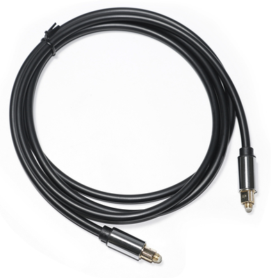 Toslink Digital Optical Audio Cable OD5.0 Plated Alumium Alloy Shell Square Interface Cable for Subwoofer 1.2M