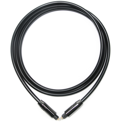 Toslink Optisches Audiokabel OD5.0 Schwarze Aluminiumlegierung Optische PVC-beschichtete vergoldete Anschlüsse Kostenleistung für Heim-Soundbar