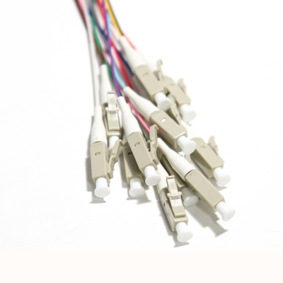 Blau LC UPC 12 Core Ribbon Fiber Pigtails Grau Port 0,9 mm Gigabit Ethernet Geschwindigkeiten 1,5 m-3 m