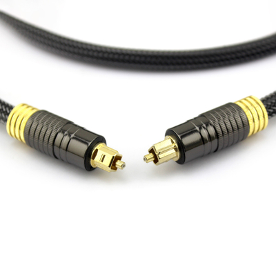 Factory Outlet Premium Digital Optical Audio Toslink 24K vergoldetes goldenes Strickseil 1,2 m