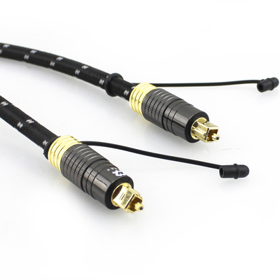 1.2M-Goldplattiertes Toslink-Audiokabel für Audiophile Subwoofer-Lautsprecher mit texturisierter Schale und männlich-männlichem Stecker
