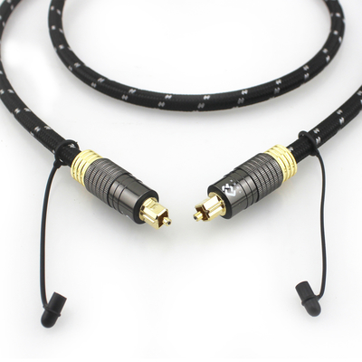 1.2M-Goldplattiertes Toslink-Audiokabel für Audiophile Subwoofer-Lautsprecher mit texturisierter Schale und männlich-männlichem Stecker