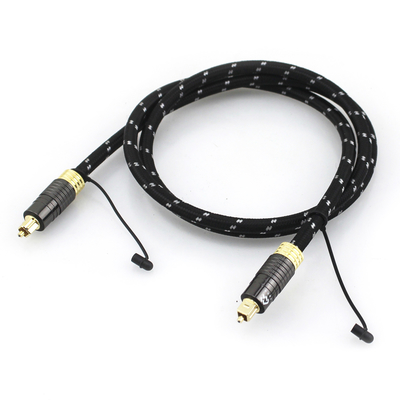 1.2M-Goldplattiertes Toslink-Audiokabel für Audiophile Subwoofer-Lautsprecher mit texturisierter Schale und männlich-männlichem Stecker