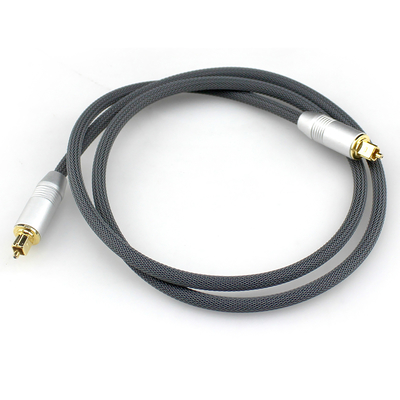 [Factory Outlet] Toslink-beschichtetes goldenes Silber-Port-Strickseil für audiophile HiFi-Subwoofer-Lautsprecher 1,2 m 2 m